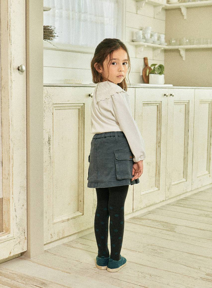 Angela Lace Collar Balloon Sleeve Blouse-Button Down Shirt - Kids-ToTo Heros-ToTo Heros l Premium Children&#x27;s Clothing
