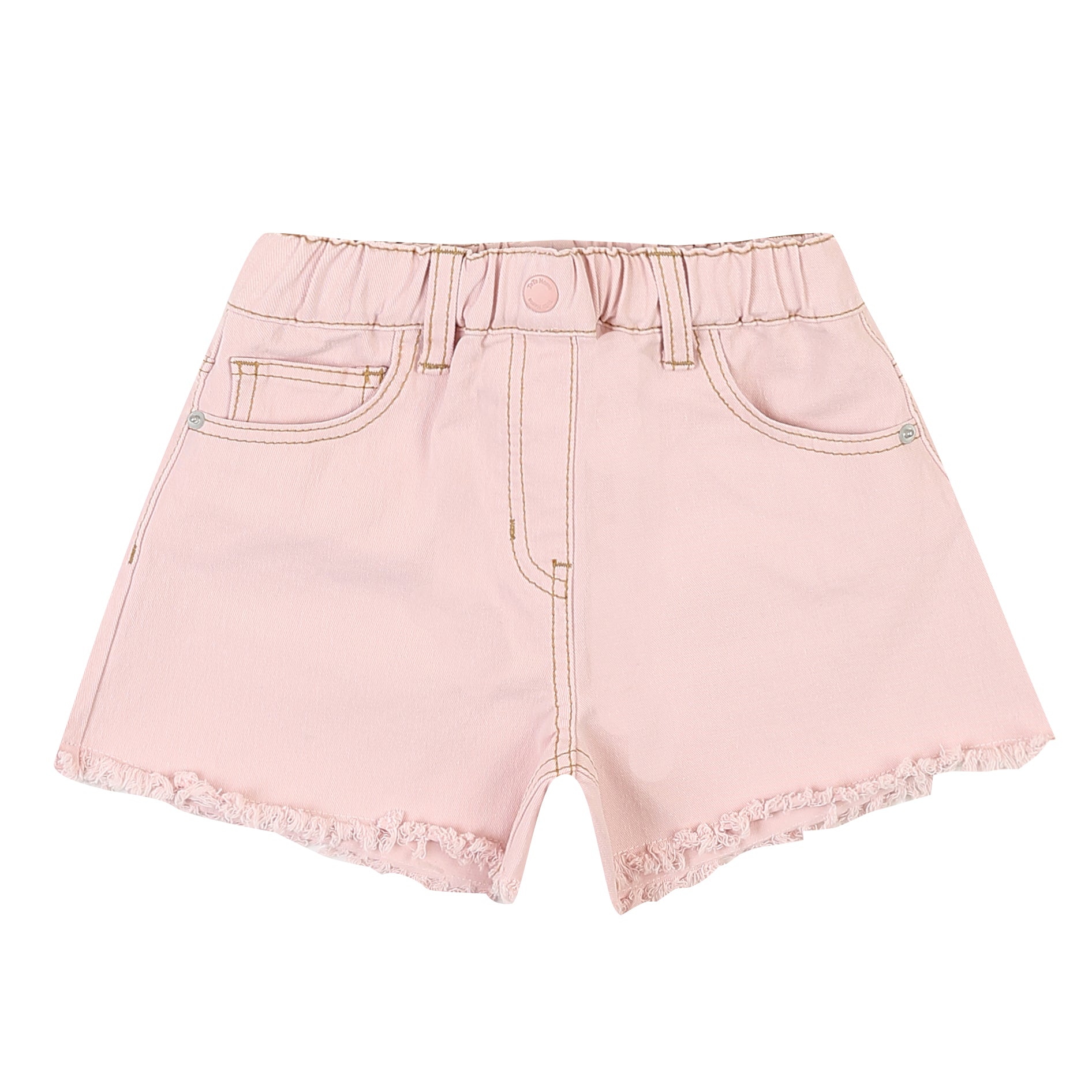 Anna Vintage Raw Hem Pull-On Shorts-Shorts - Kids-ToTo Heros-Pink-XXS-