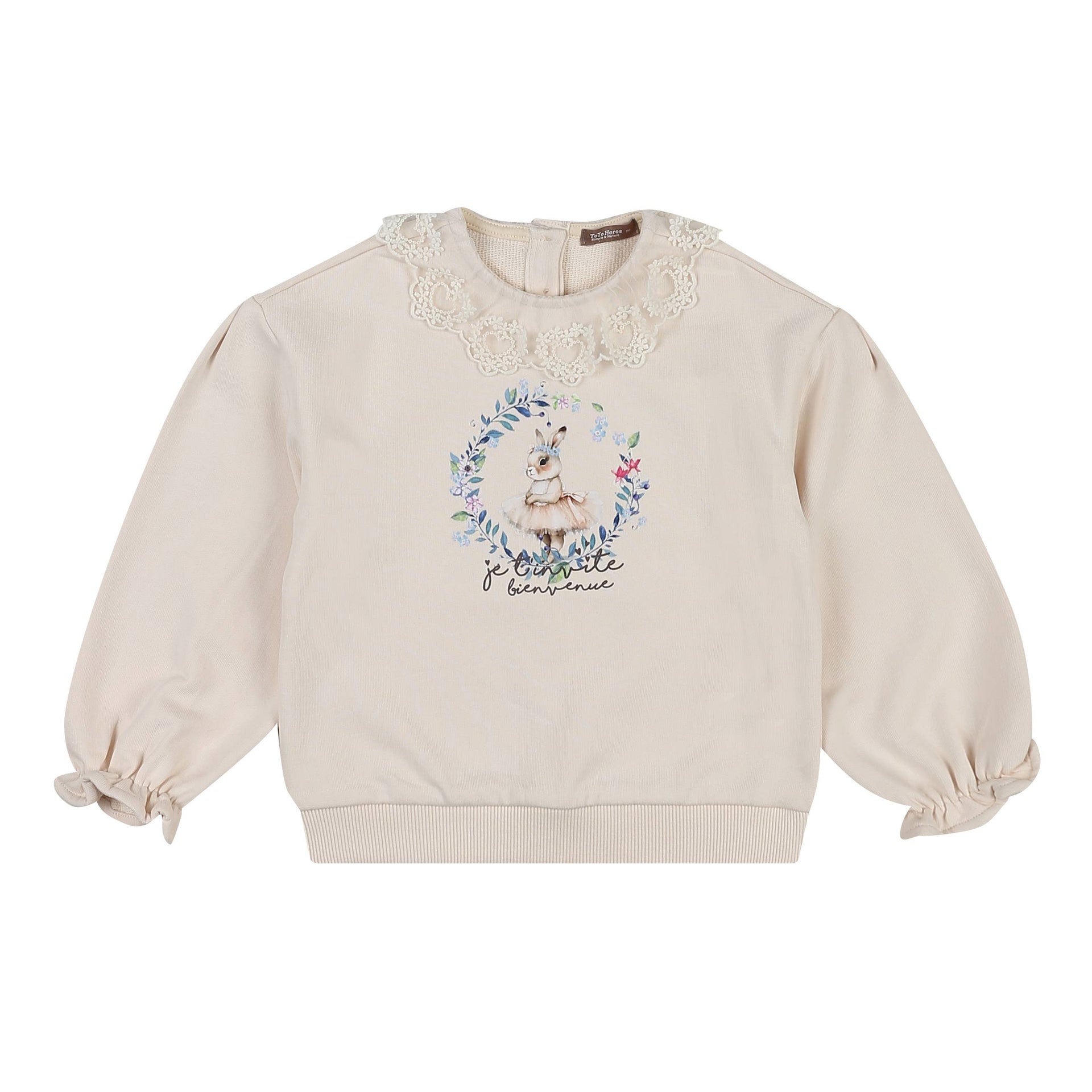 Arial Laced Detail Sweatshirt-Sweatshirt - Kids-ToTo Heros-ToTo Heros l Premium Children&#x27;s Clothing