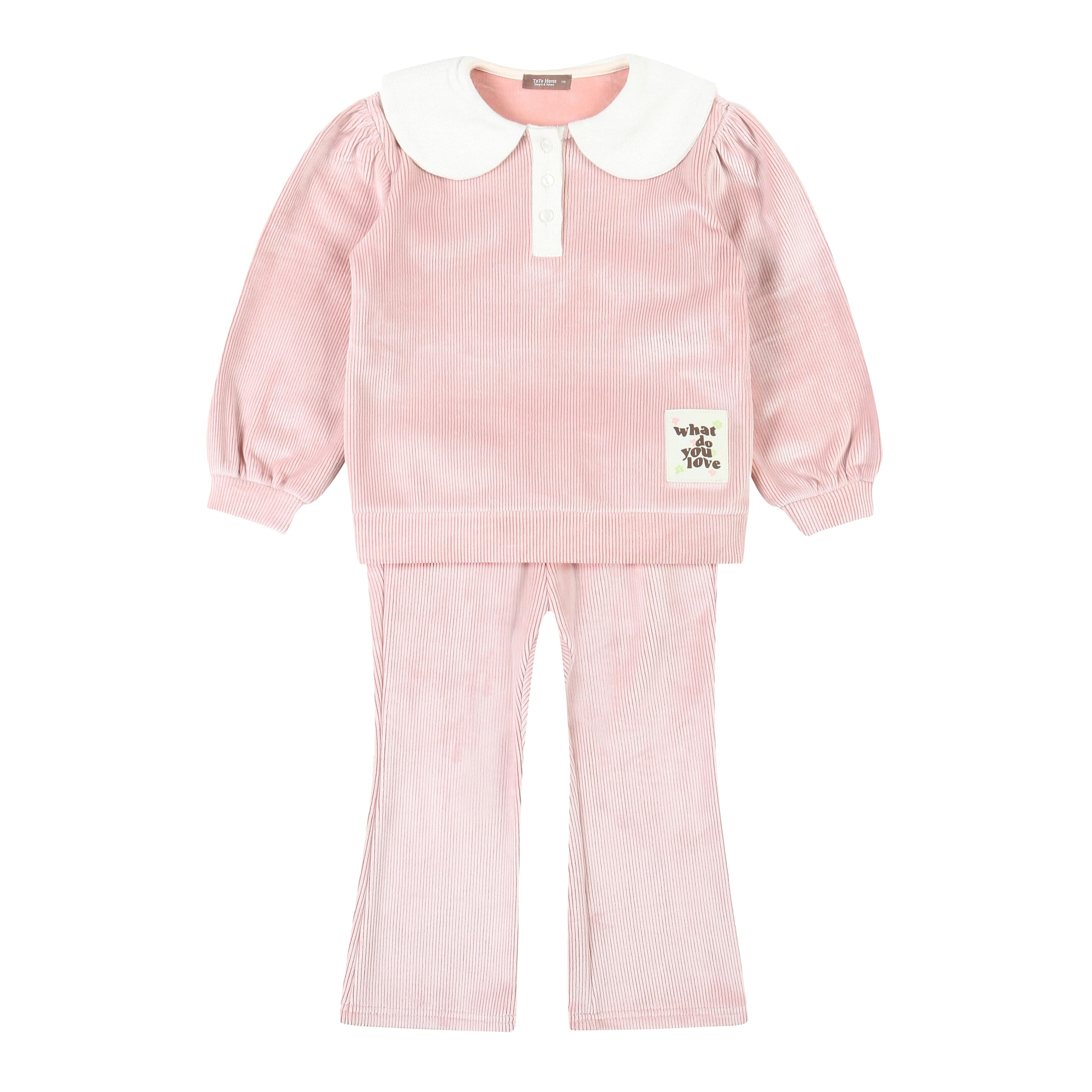 Ariana Sweatshirt & Sweatpants Set-Top & Pant Set - Kids-ToTo Heros-Pink-XXS-ToTo Heros l Premium Children&#x27;s Clothing