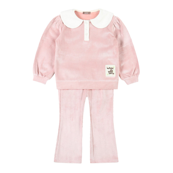 Ariana Sweatshirt & Sweatpants Set-Top & Pant Set - Kids-ToTo Heros-Pink-XXS-ToTo Heros l Premium Children&#x27;s Clothing