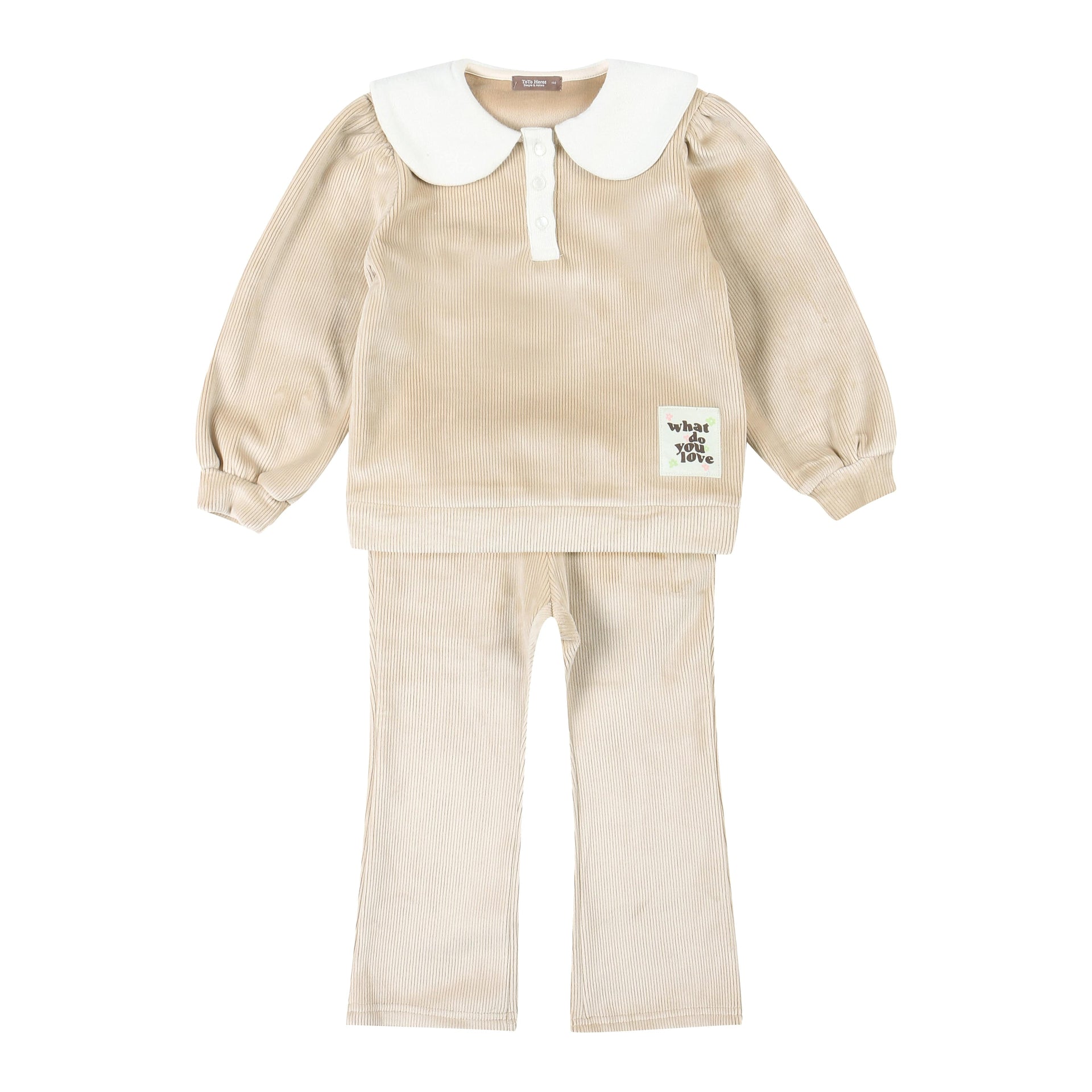Ariana Sweatshirt & Sweatpants Set-Top & Pant Set - Kids-ToTo Heros-Warm Beige-XXS-ToTo Heros l Premium Children&#x27;s Clothing