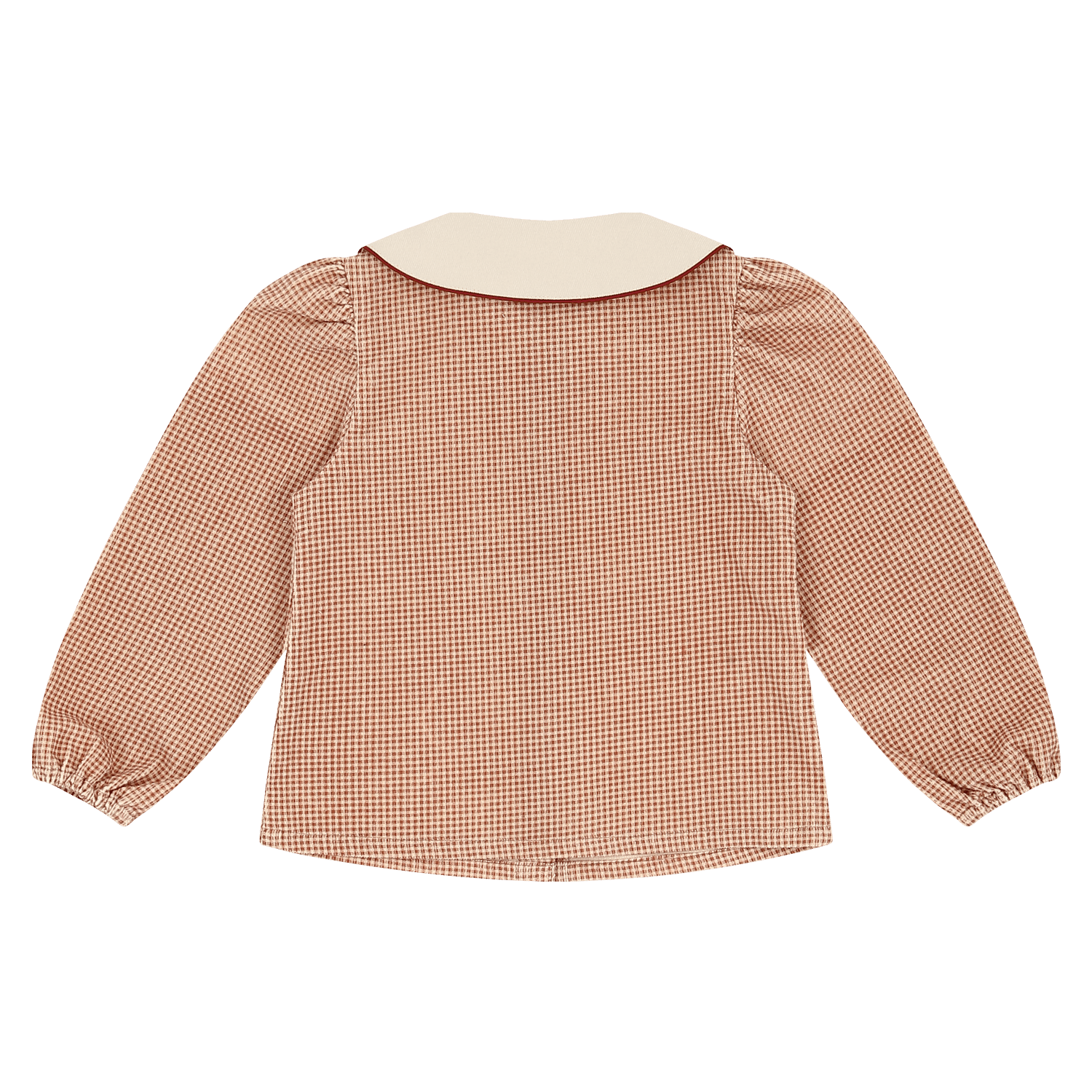 Beaded Collar Plaid Blouse-T-Shirt - Kids-ToTo Heros-ToTo Heros l Premium Children&#x27;s Clothing