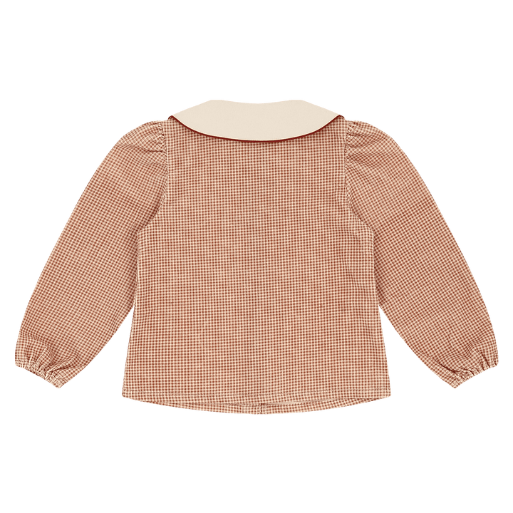 Beaded Collar Plaid Blouse-T-Shirt - Kids-ToTo Heros-ToTo Heros l Premium Children&#x27;s Clothing