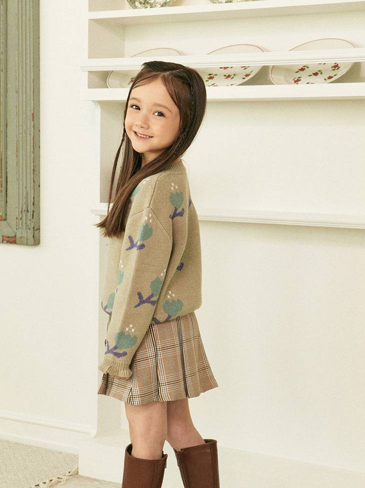 Belita Floral Pattern Knit Sweater-Knit Sweater - Kids-ToTo Heros-ToTo Heros l Premium Children&#x27;s Clothing