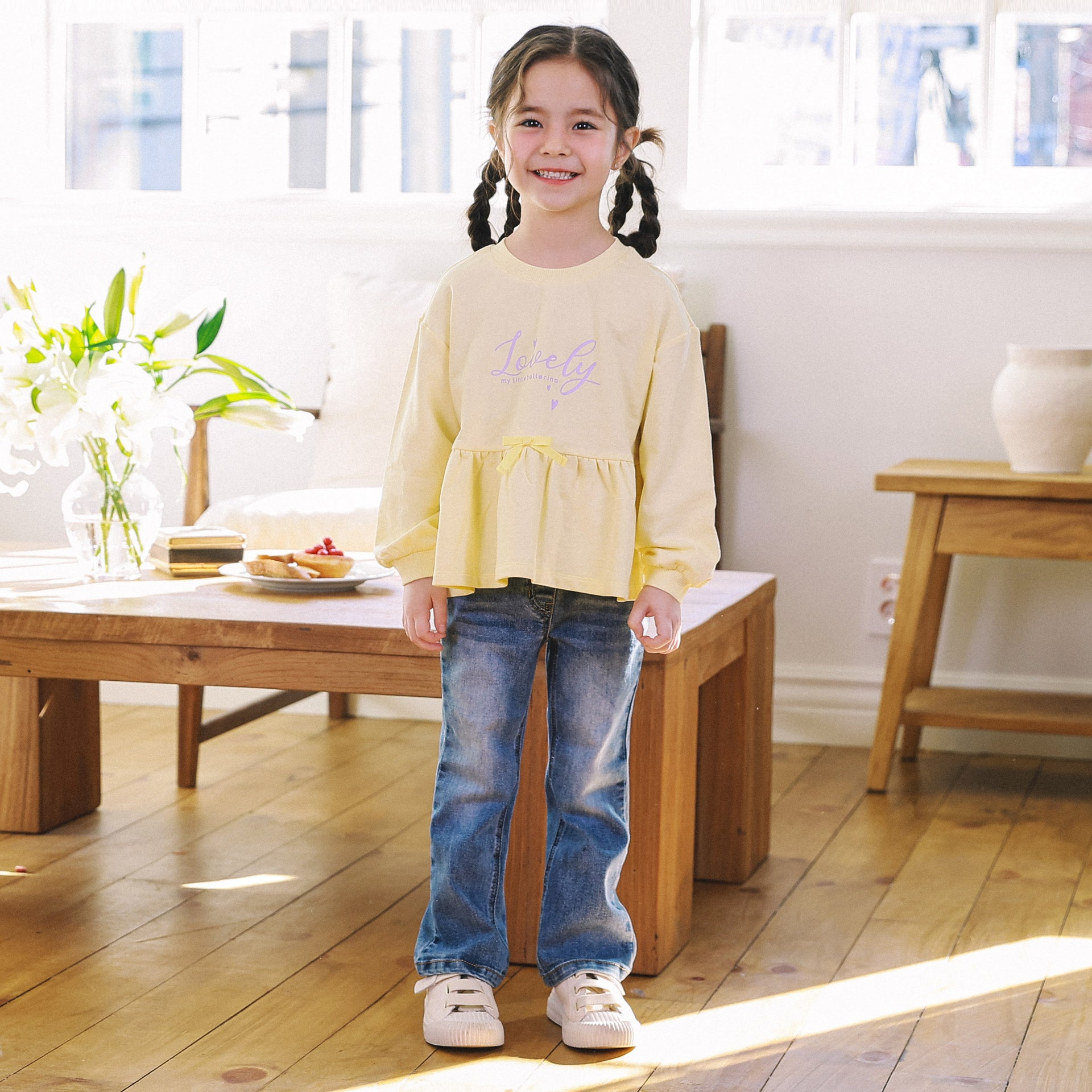 Milla Bootcut Washed Denim Pants