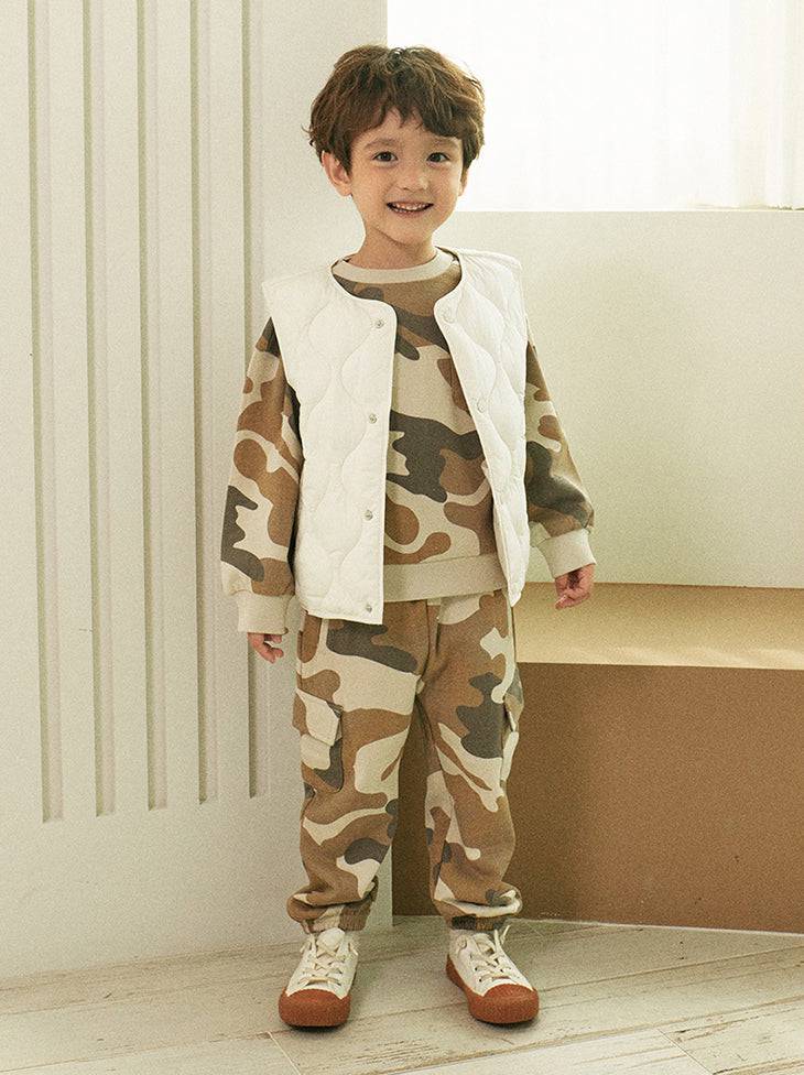Camo Fleeced Pocket Sweatpants-Pants - Kids-ToTo Heros-ToTo Heros l Premium Children&#x27;s Clothing
