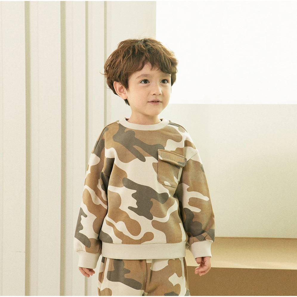 Camo Fleeced Sweatshirt-Sweatshirt - Kids-ToTo Heros-ToTo Heros l Premium Children&#x27;s Clothing