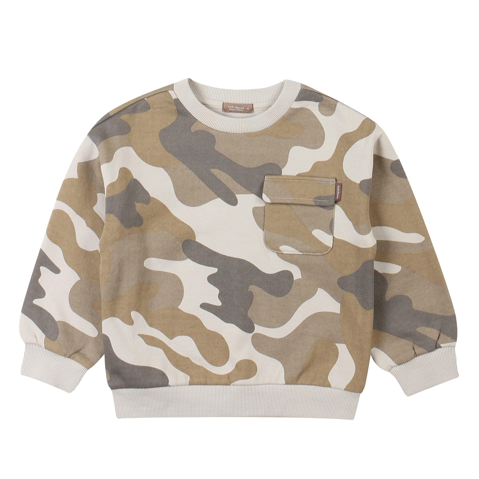 Camo Fleeced Sweatshirt-Sweatshirt - Kids-ToTo Heros-ToTo Heros l Premium Children&#x27;s Clothing