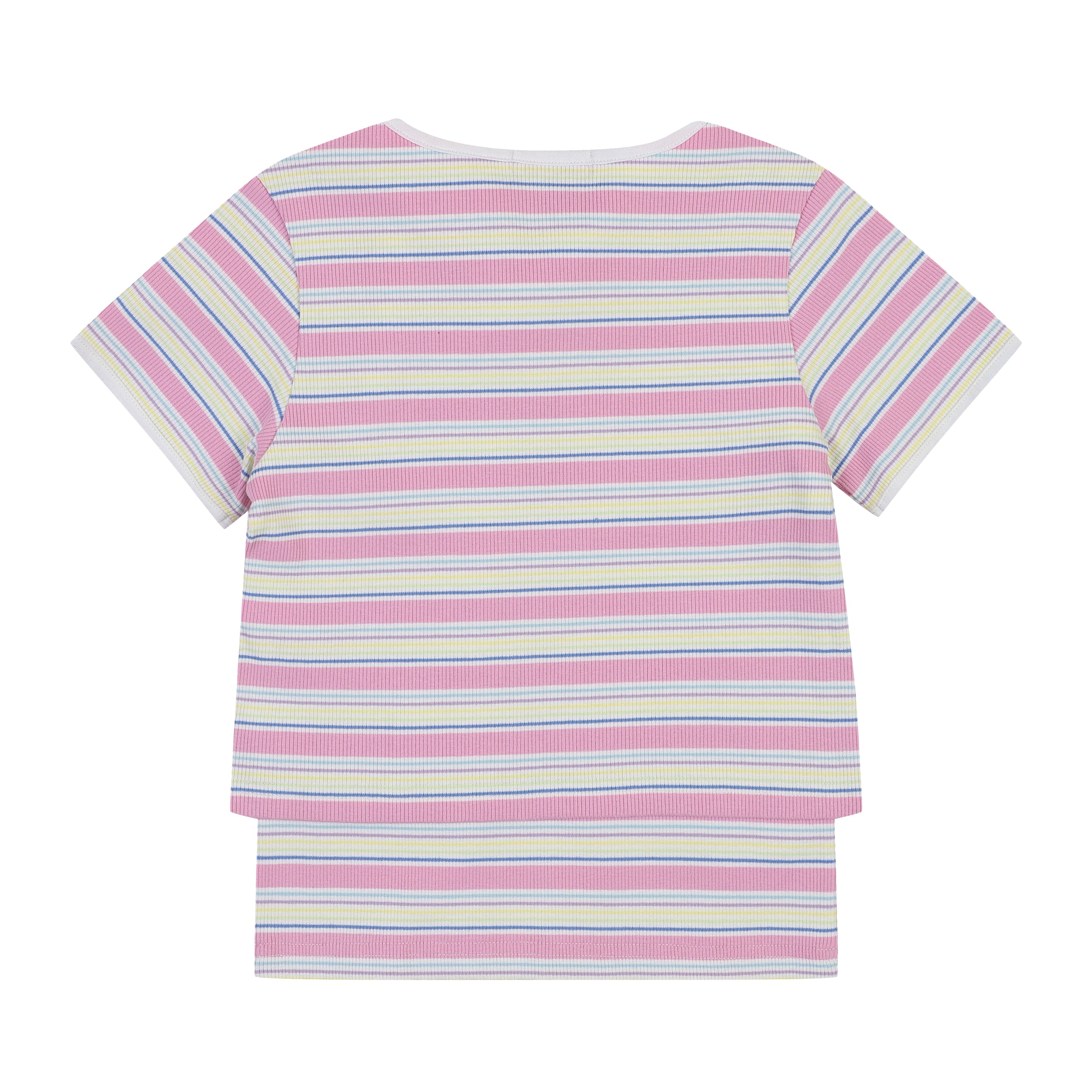 Candy Pop Ribbed Striped Tank Top & Cardigan Set-Cardigan - Kids-ToTo Heros-
