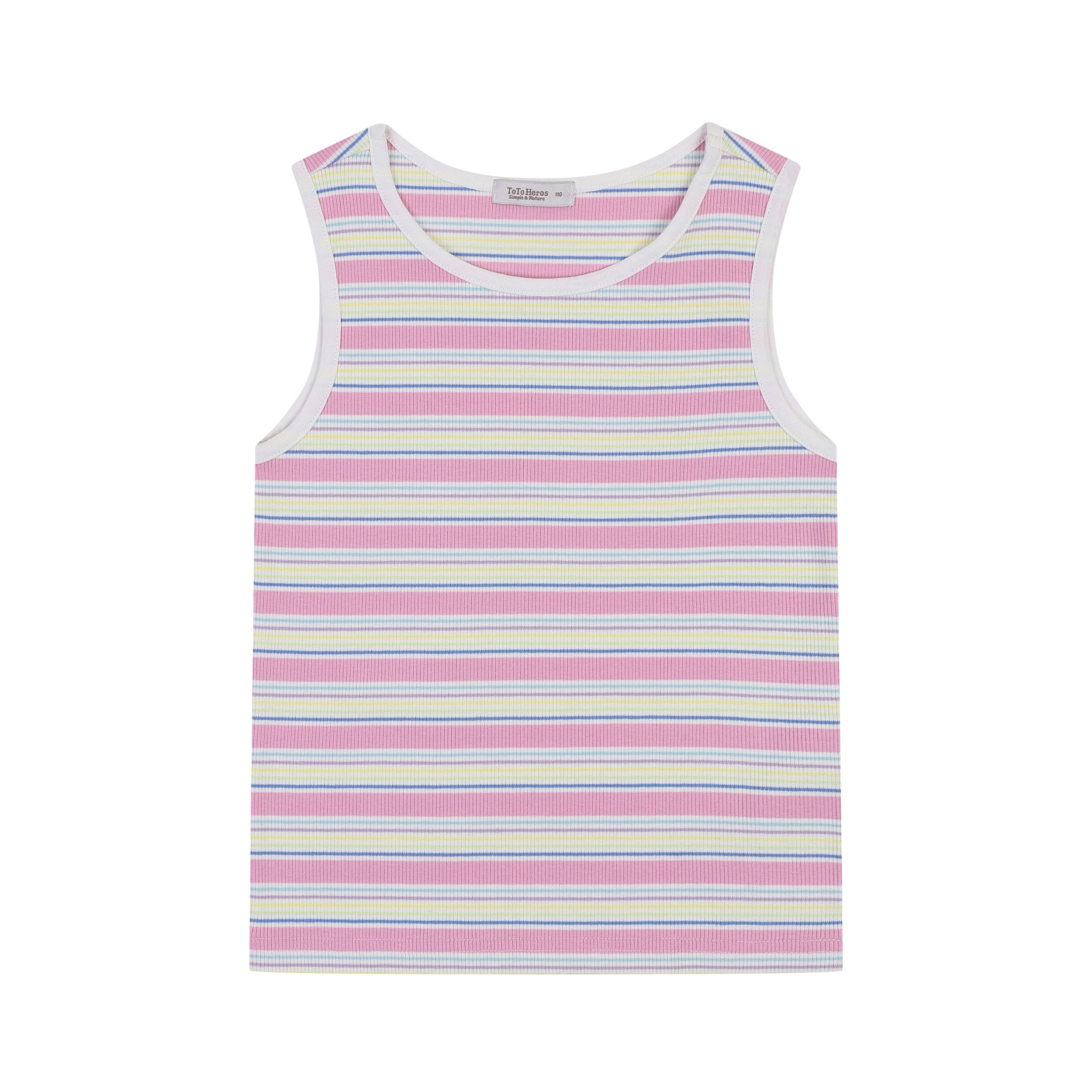 Candy Pop Ribbed Striped Tank Top & Cardigan Set-Cardigan - Kids-ToTo Heros-
