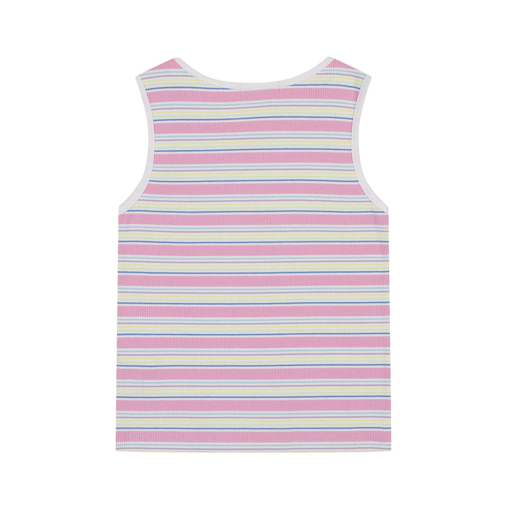 Candy Pop Ribbed Striped Tank Top & Cardigan Set-Cardigan - Kids-ToTo Heros-