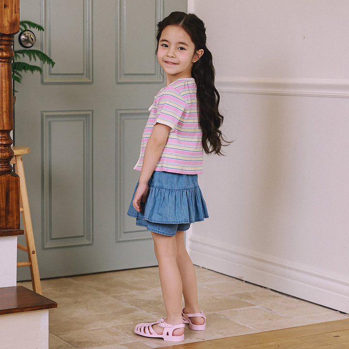 Candy Pop Ribbed Striped Tank Top & Cardigan Set-Cardigan - Kids-ToTo Heros-