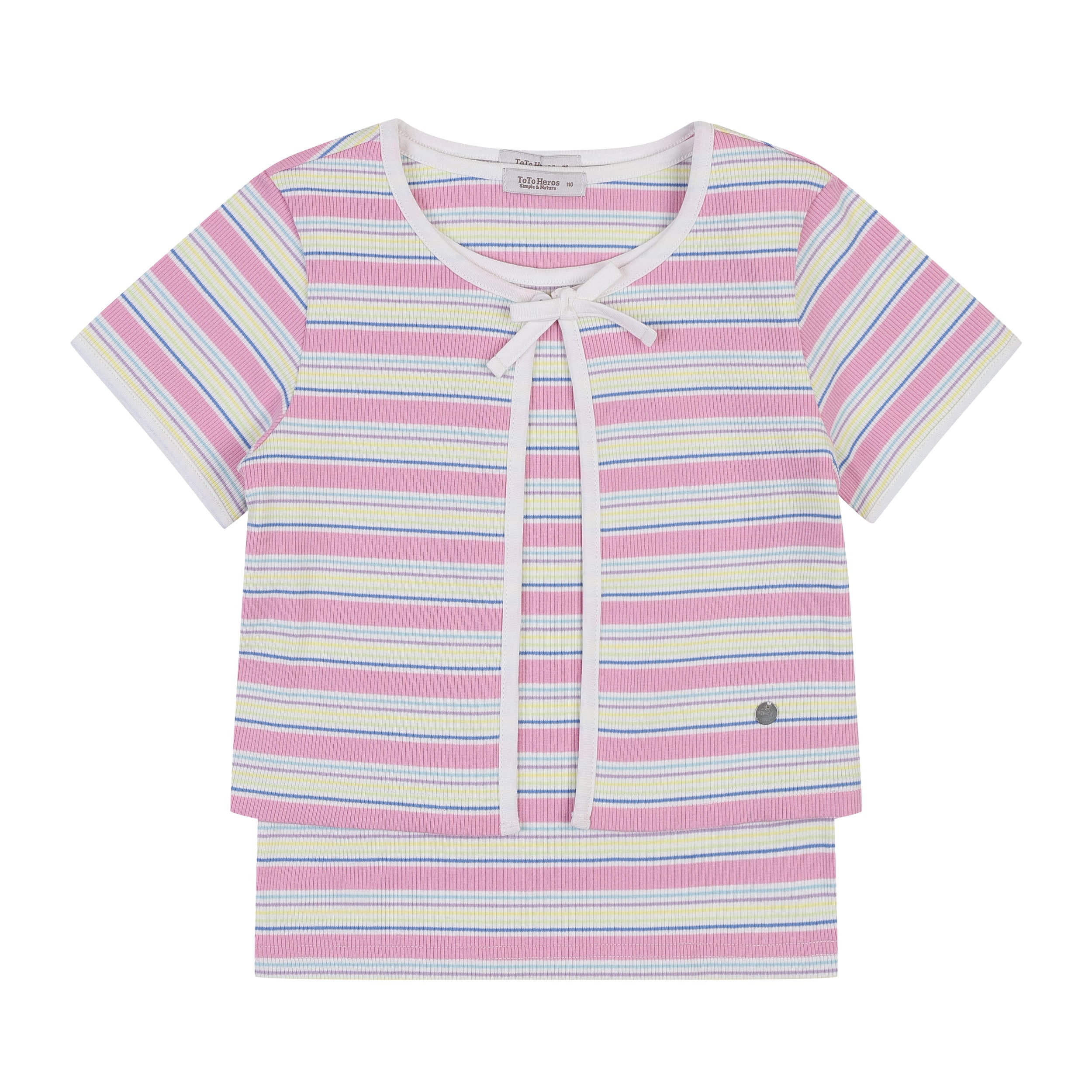Candy Pop Ribbed Striped Tank Top & Cardigan Set-Cardigan - Kids-ToTo Heros-