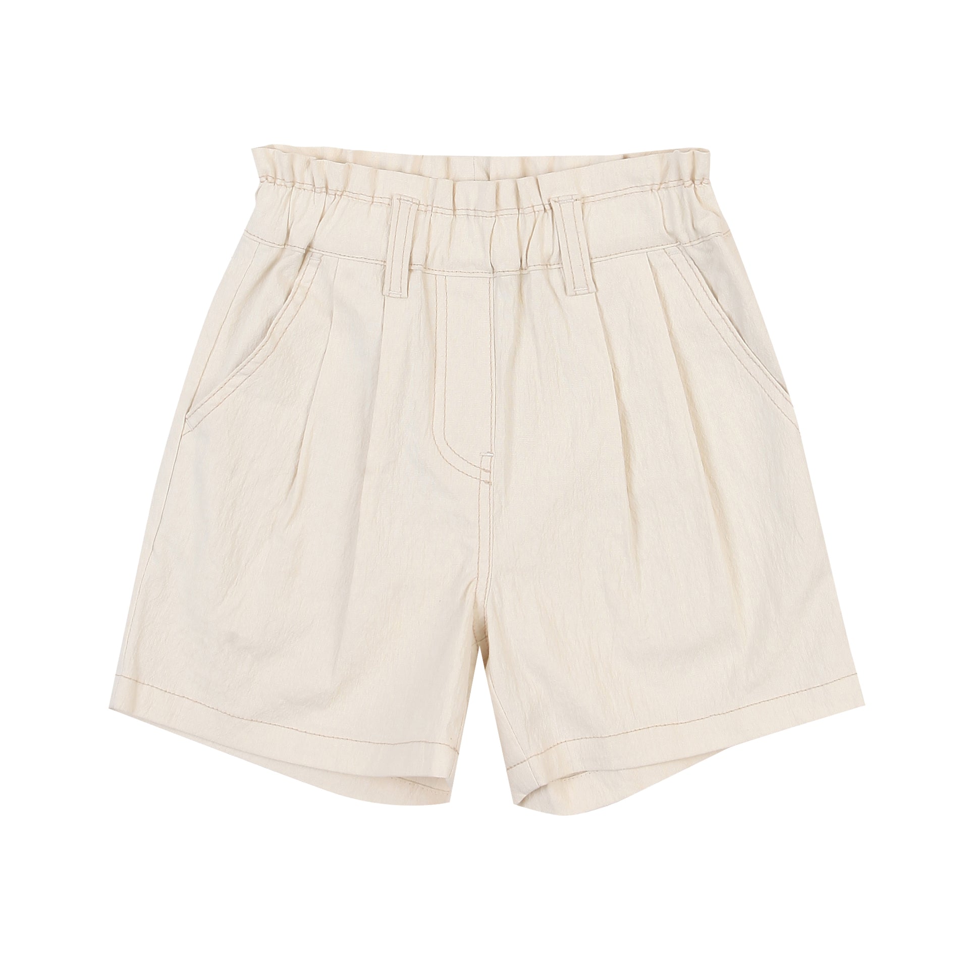 Carrie High-Waist Pleated Pull-On Shorts-Shorts - Kids-ToTo Heros-