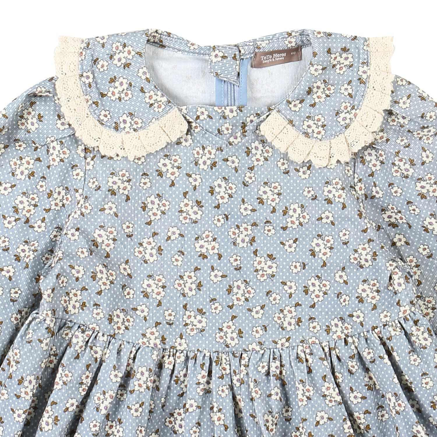 Celina Floral Print Corduroy Dress-Dress - Kids-ToTo Heros-ToTo Heros l Premium Children&#x27;s Clothing