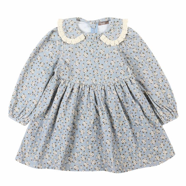 Celina Floral Print Corduroy Dress-Dress - Kids-ToTo Heros-ToTo Heros l Premium Children&#x27;s Clothing