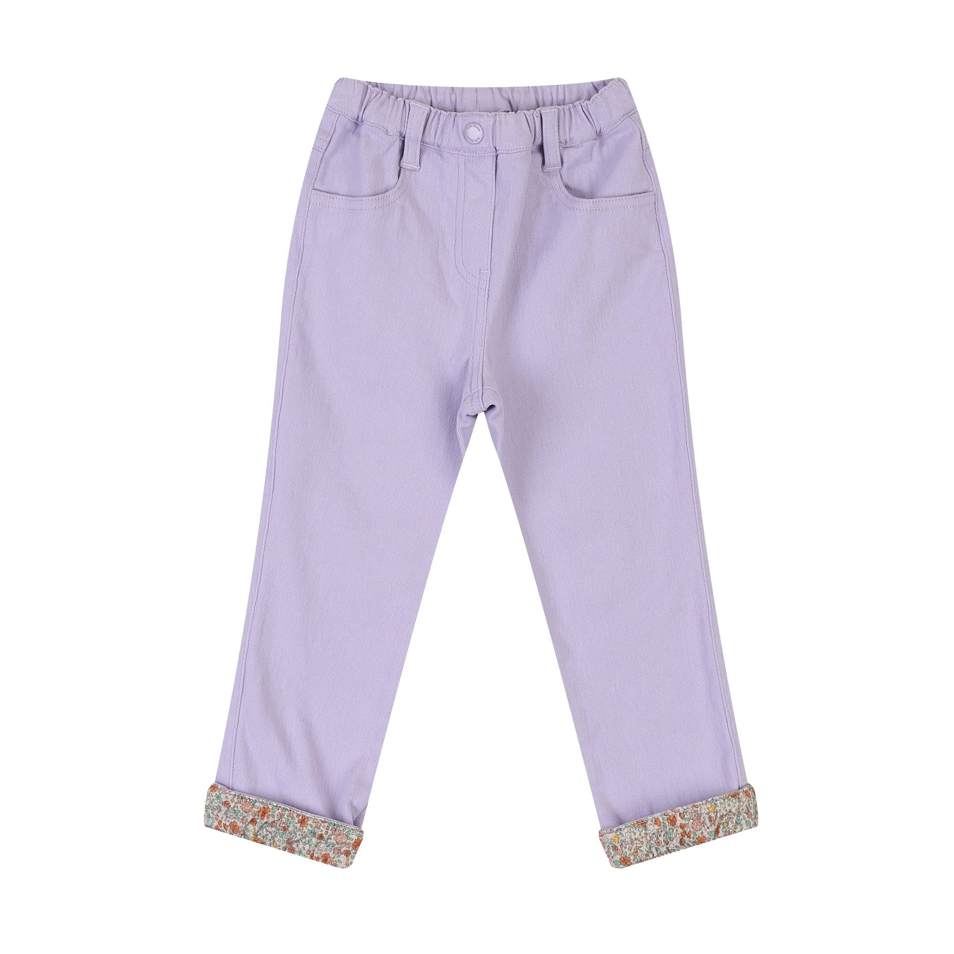 Clara Straight Pants with Roll-Up Hem-Pants - Kids-ToTo Heros-ToTo Heros l Premium Children&#x27;s Clothing