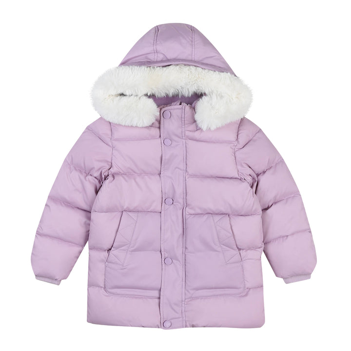 Conner Down Puffer Jacket with Detachable Hood-Puffer Jacket - Kids-ToTo Heros-Light Violet-XXS-ToTo Heros l Premium Children's Clothing