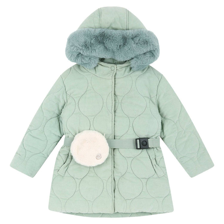 Corduroy Quilted Puffer Jacket with Belted Mini Bag-Puffer Jacket - Kids-ToTo Heros-ToTo Heros l Premium Children's Clothing