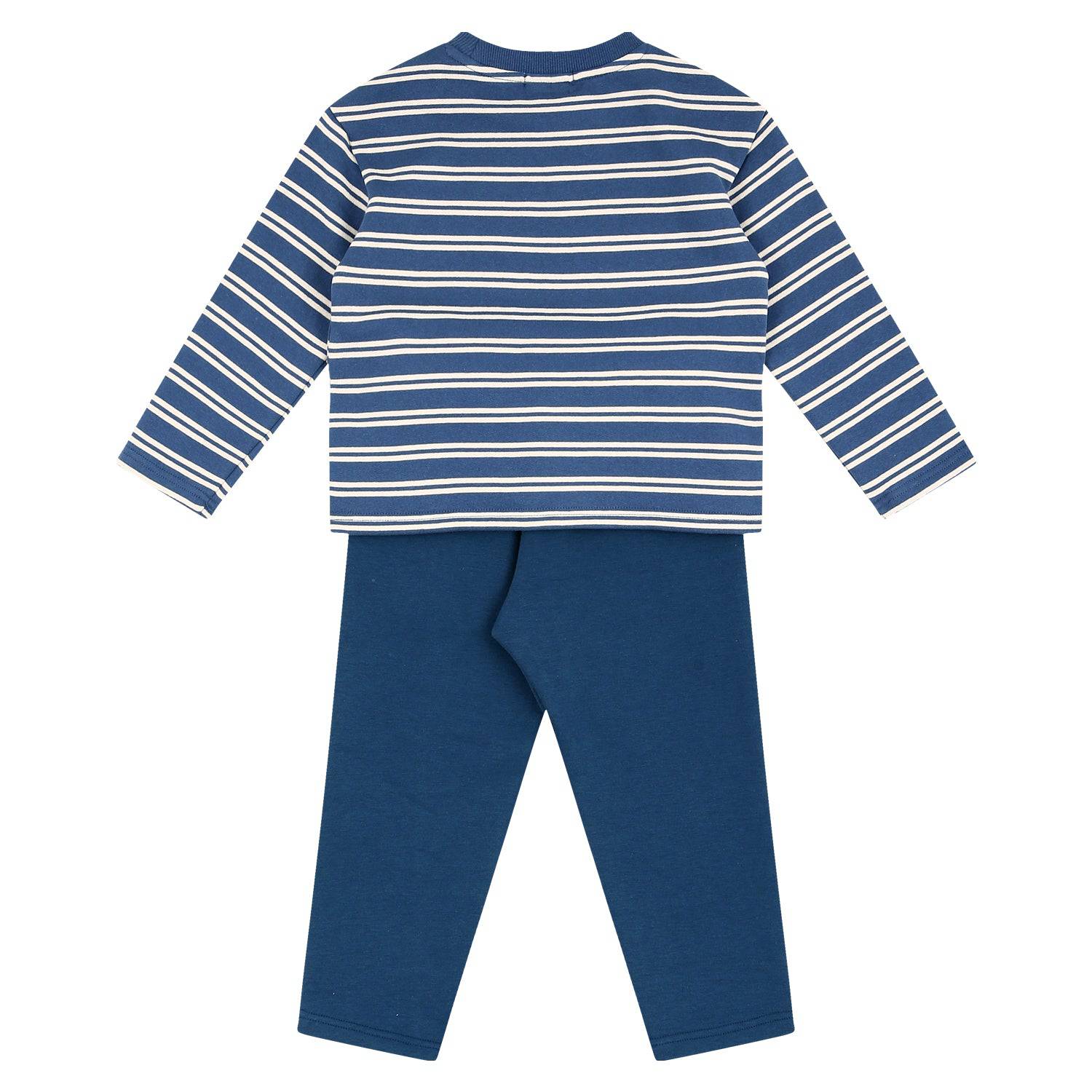 Cozy Fleeced Striped Top & Pants Set-Top & Pant Set - Kids-ToTo Heros-ToTo Heros l Premium Children&#x27;s Clothing