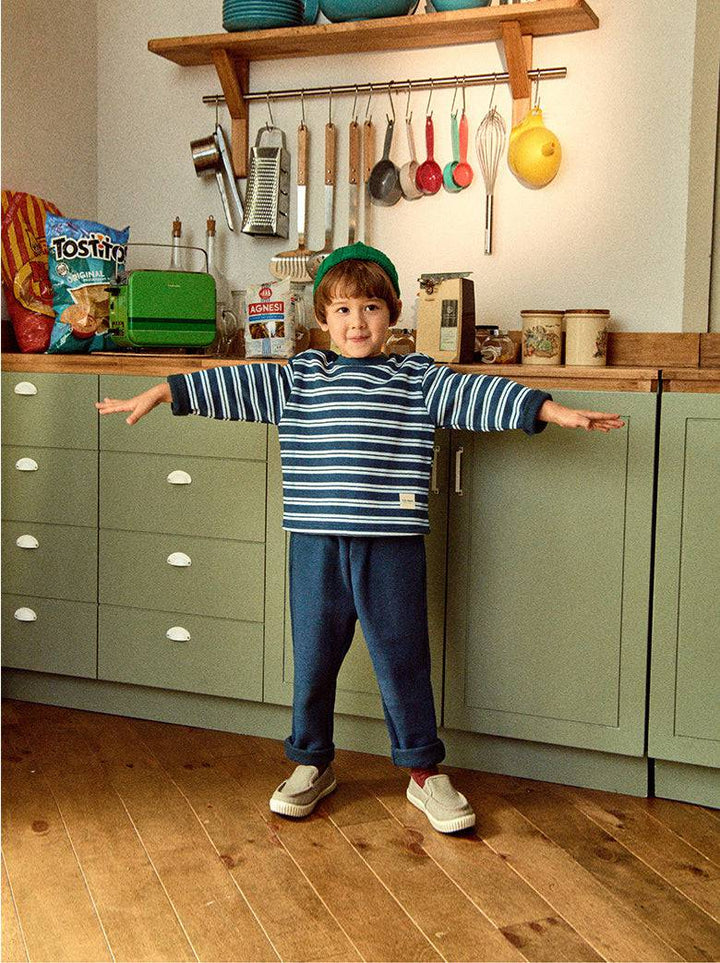 Cozy Fleeced Striped Top & Pants Set-Top & Pant Set - Kids-ToTo Heros-ToTo Heros l Premium Children&#x27;s Clothing