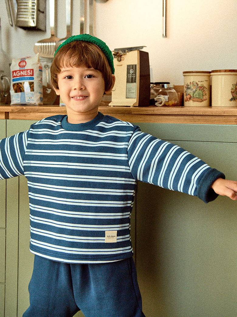 Cozy Fleeced Striped Top & Pants Set-Top & Pant Set - Kids-ToTo Heros-ToTo Heros l Premium Children&#x27;s Clothing