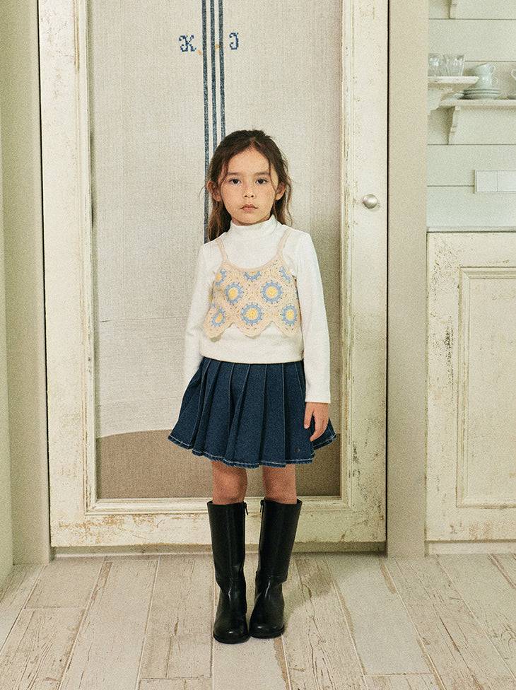 Crochet Tank Layered T-Shirt-T-Shirt - Kids-ToTo Heros-ToTo Heros l Premium Children&#x27;s Clothing