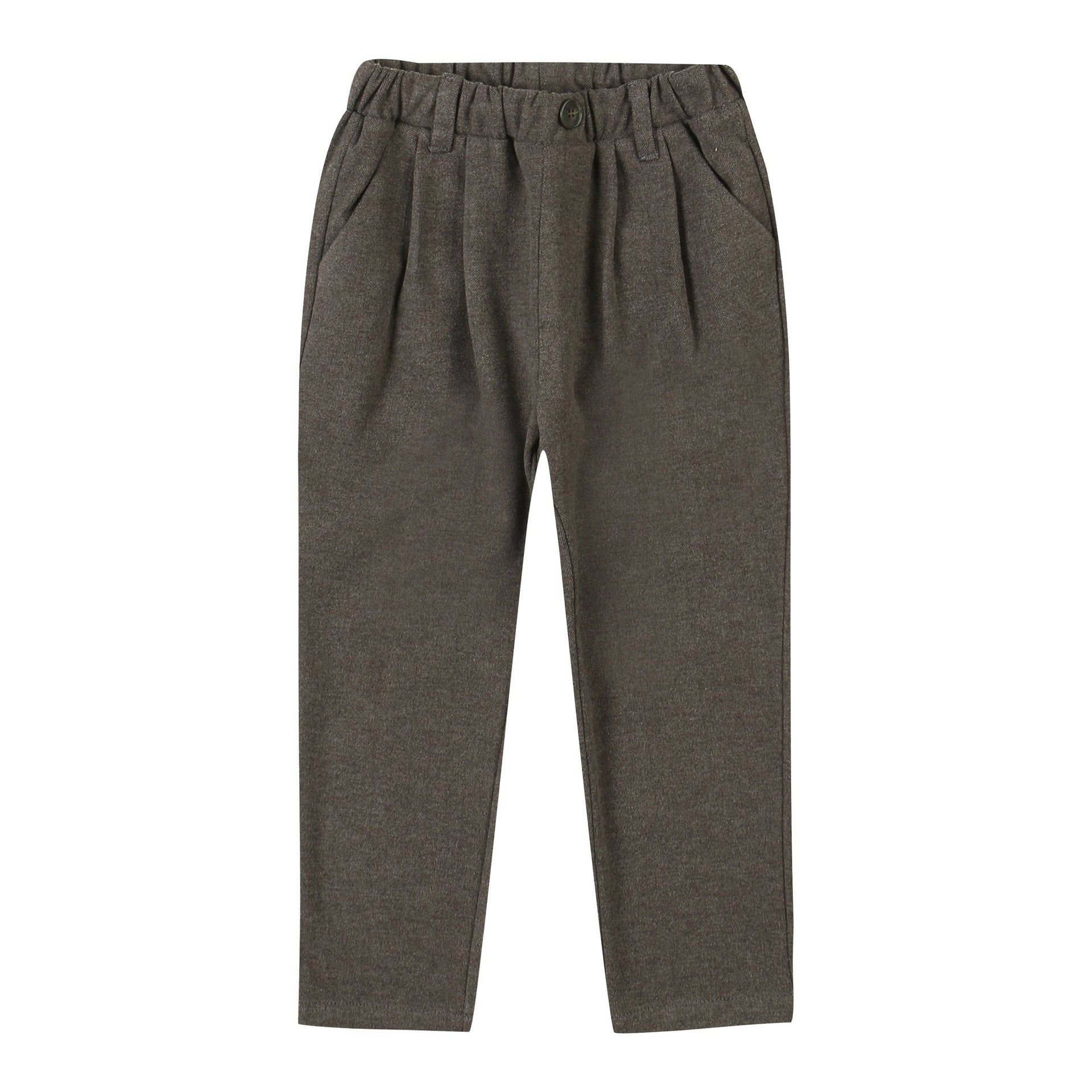 Daniel Fleeced Herringbone Pants-Pants - Kids-ToTo Heros-ToTo Heros l Premium Children&#x27;s Clothing