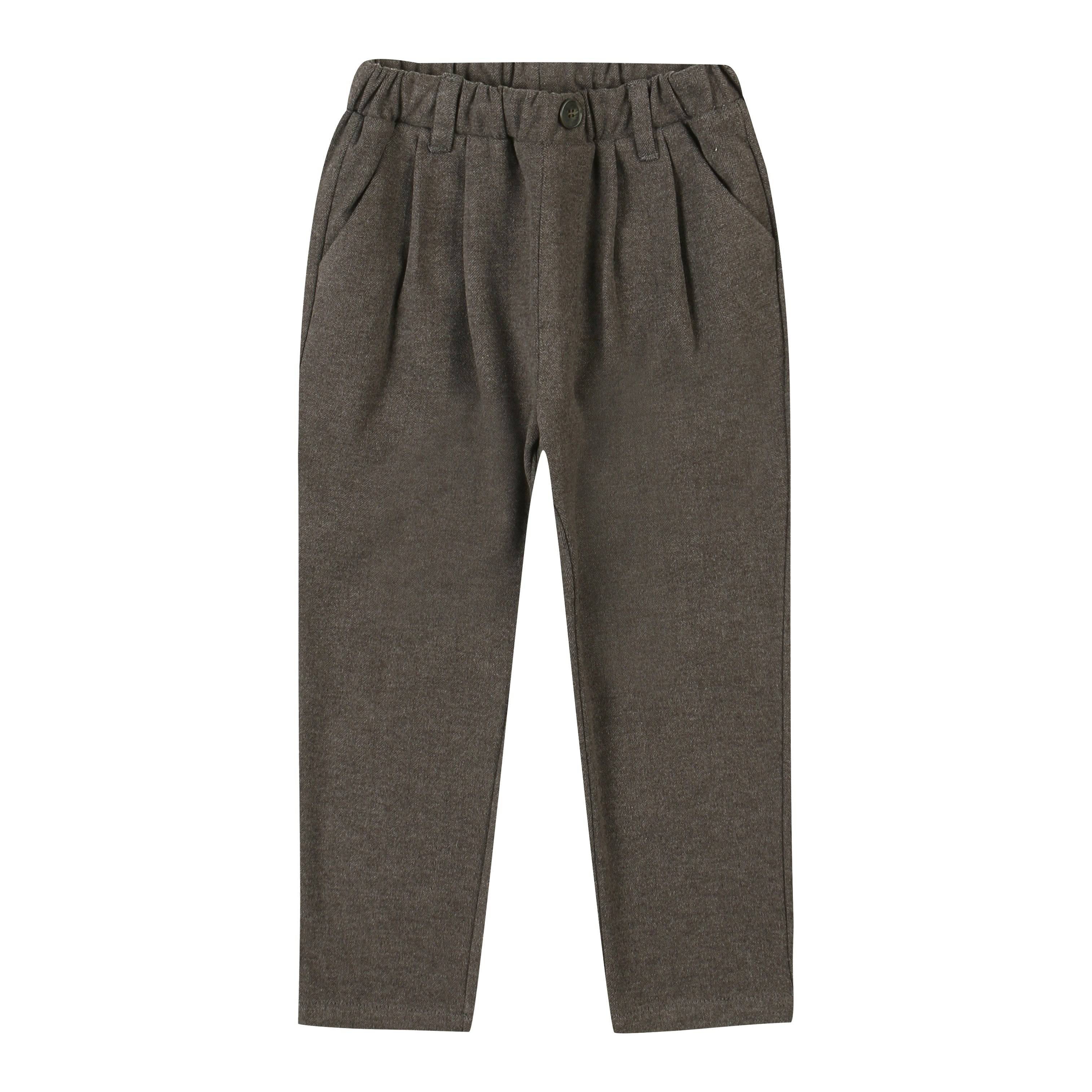 Daniel Fleeced Herringbone Pants-Pants - Kids-ToTo Heros-ToTo Heros l Premium Children&#x27;s Clothing