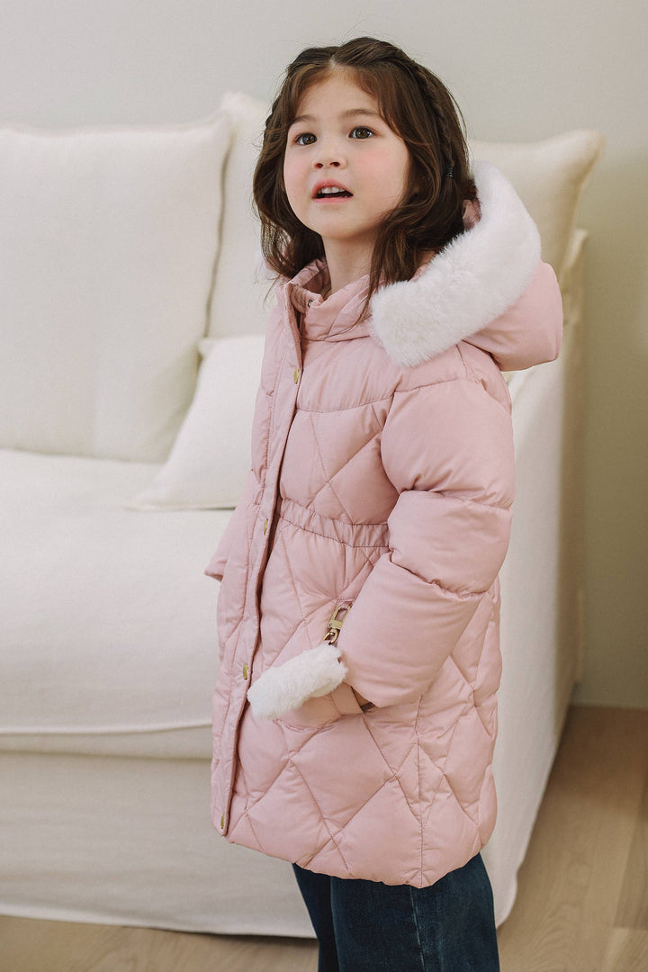 Diamond Full Length Down Puffer Jacket-Puffer Jacket - Kids-ToTo Heros-ToTo Heros l Premium Children's Clothing