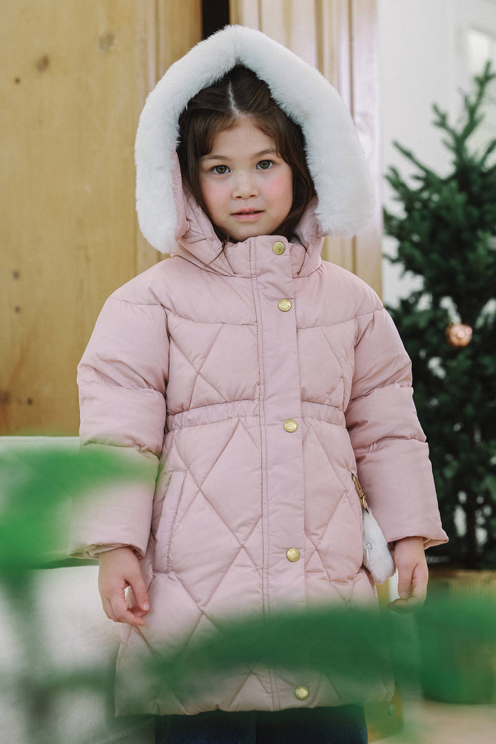 Diamond Full Length Down Puffer Jacket-Puffer Jacket - Kids-ToTo Heros-ToTo Heros l Premium Children's Clothing