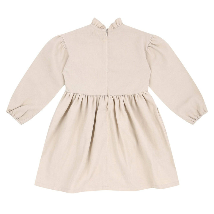 Dorothy Ruffled Neck Dress & Suspender Skirt Set - Beige-Dress - Kids-ToTo Heros-ToTo Heros l Premium Children&#x27;s Clothing