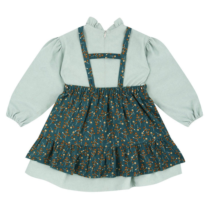 Dorothy Ruffled Neck Dress & Suspender Skirt Set - Mint-Dress - Kids-ToTo Heros-ToTo Heros l Premium Children&#x27;s Clothing