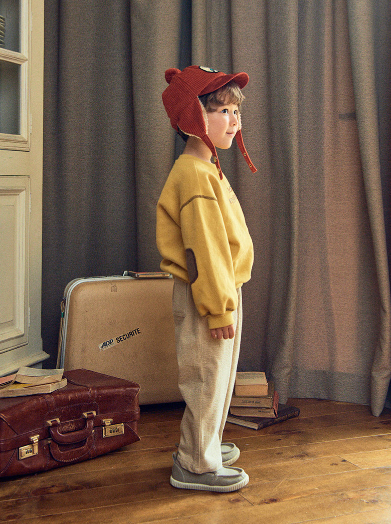 Embroidery Contrast Stitch Fleeced Sweatshirt-Sweatshirt - Kids-ToTo Heros-ToTo Heros l Premium Children&#x27;s Clothing