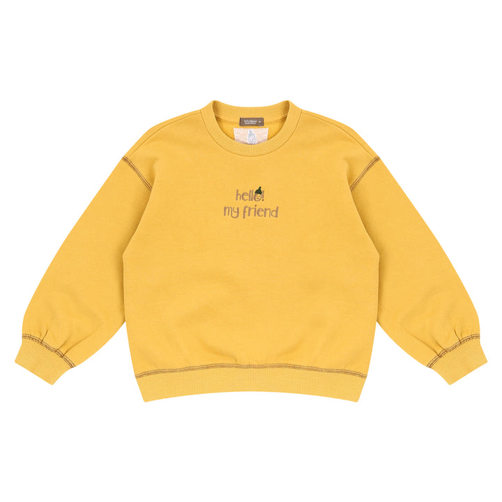 Embroidery Contrast Stitch Fleeced Sweatshirt-Sweatshirt - Kids-ToTo Heros-ToTo Heros l Premium Children&#x27;s Clothing