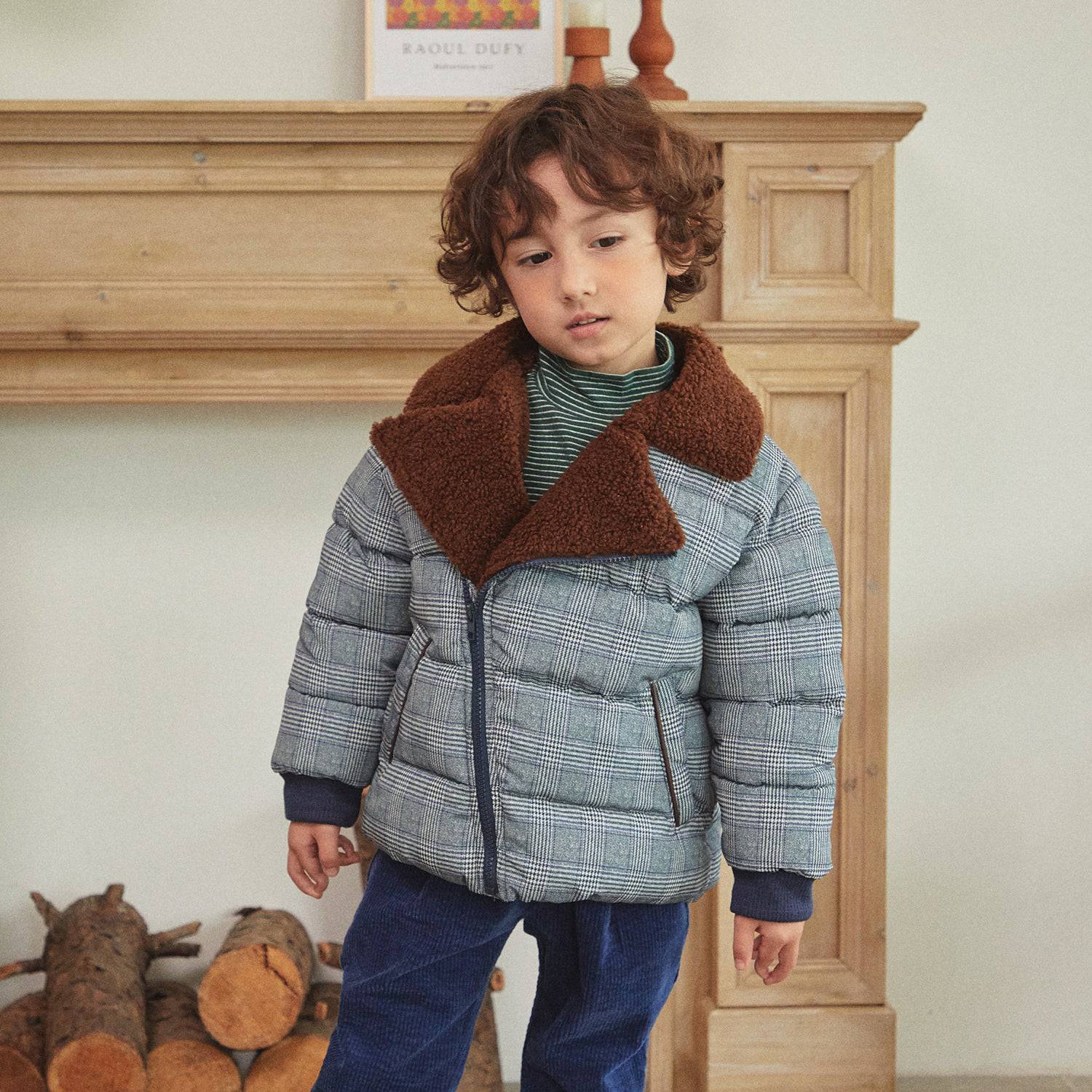 Faux Fur Collared Puffer Jacket-Puffer Jacket - Kids-ToTo Heros-ToTo Heros l Premium Children's Clothing
