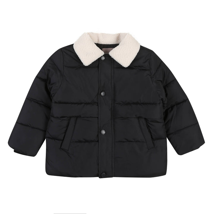 Felix Collared Padded Jacket-Puffer Jacket - Kids-ToTo Heros-Black-XXS-ToTo Heros l Premium Children's Clothing
