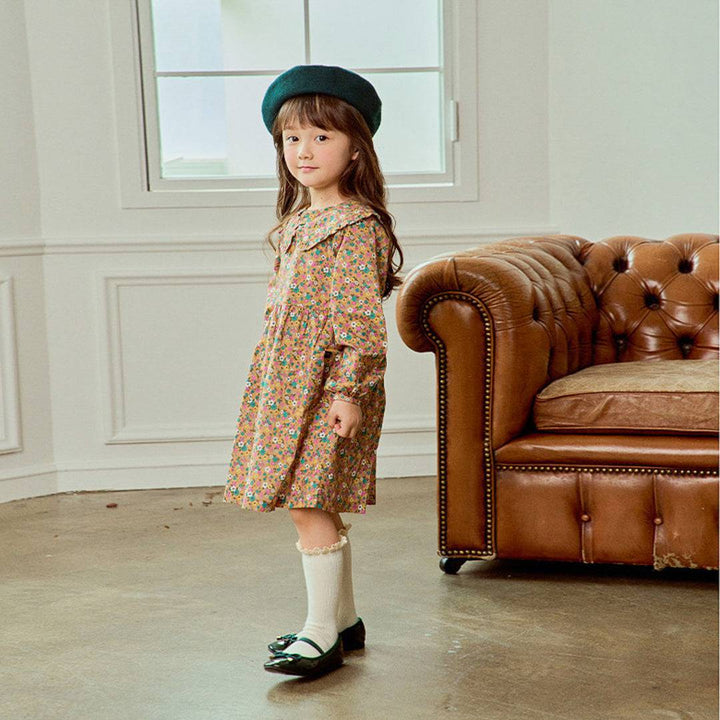 Flora Wide Collar Dress-Dress - Kids-ToTo Heros-ToTo Heros l Premium Children&#x27;s Clothing