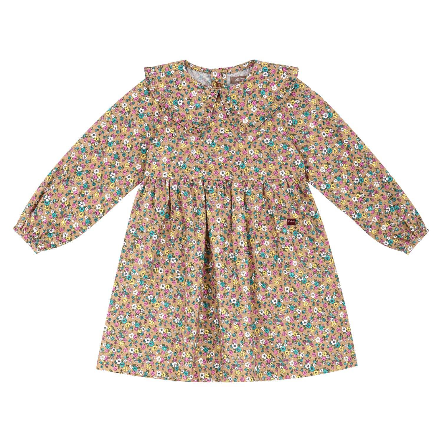 Flora Wide Collar Dress-Dress - Kids-ToTo Heros-ToTo Heros l Premium Children&#x27;s Clothing