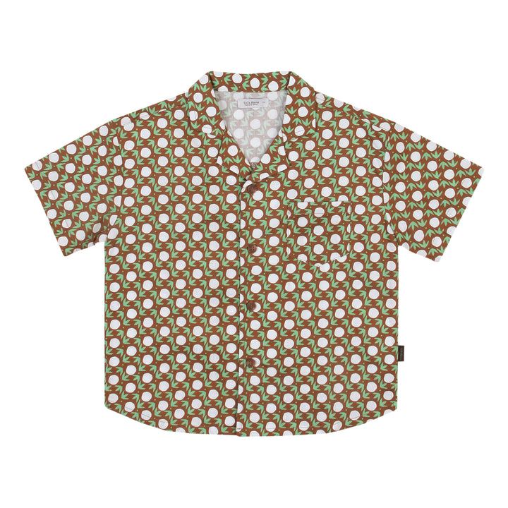 Forest Graphic Pattern Button Down Short Sleeve Shirt-Button Down Shirt - Kids-ToTo Heros-