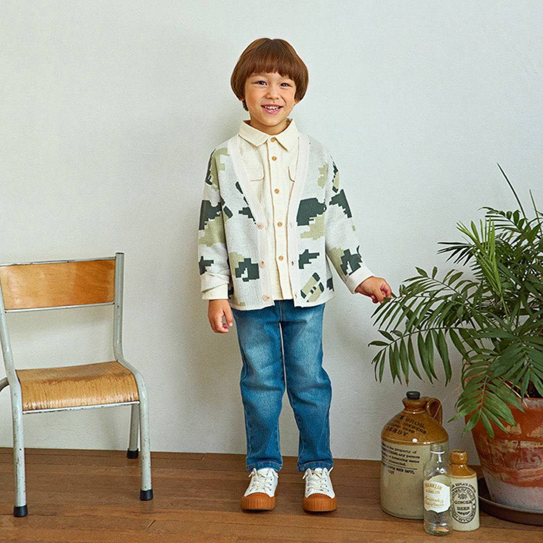 Forest Theme Knit Cardigan-Cardigan - Kids-ToTo Heros-ToTo Heros l Premium Children&#x27;s Clothing