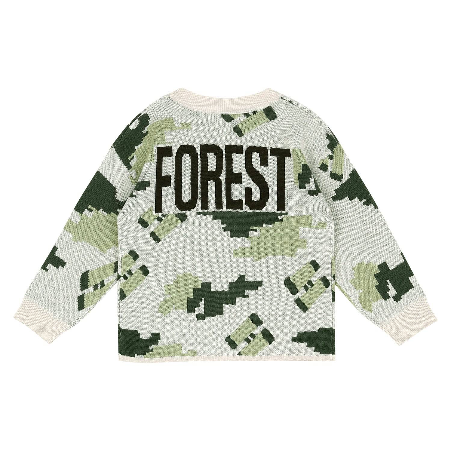 Forest Theme Knit Cardigan-Cardigan - Kids-ToTo Heros-ToTo Heros l Premium Children&#x27;s Clothing