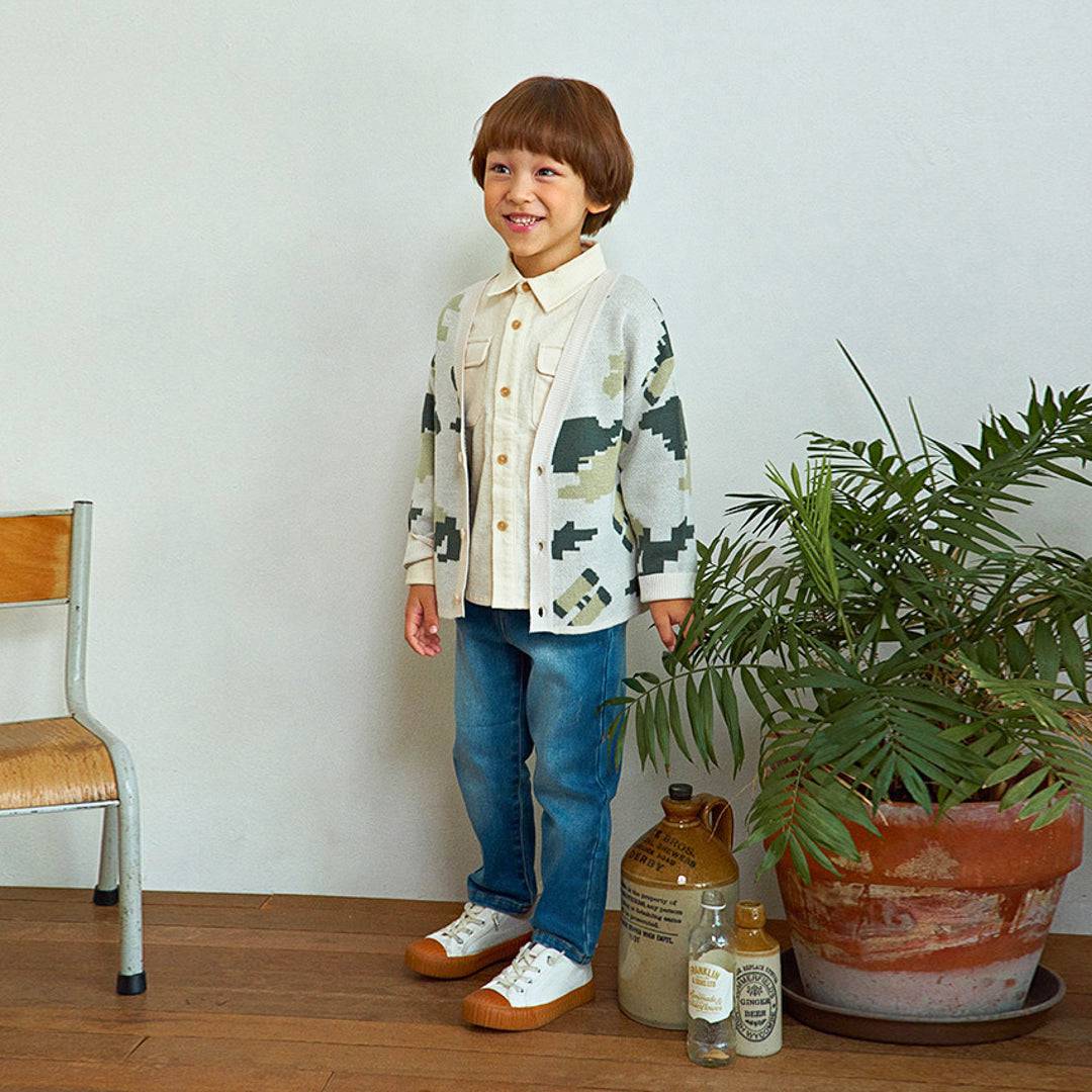 Forest Theme Knit Cardigan-Cardigan - Kids-ToTo Heros-ToTo Heros l Premium Children&#x27;s Clothing