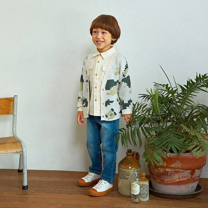 Forest Theme Knit Cardigan-Cardigan - Kids-ToTo Heros-ToTo Heros l Premium Children&#x27;s Clothing