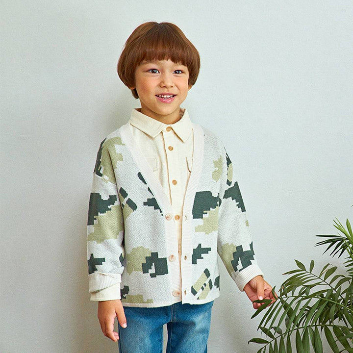 Forest Theme Knit Cardigan-Cardigan - Kids-ToTo Heros-ToTo Heros l Premium Children&#x27;s Clothing