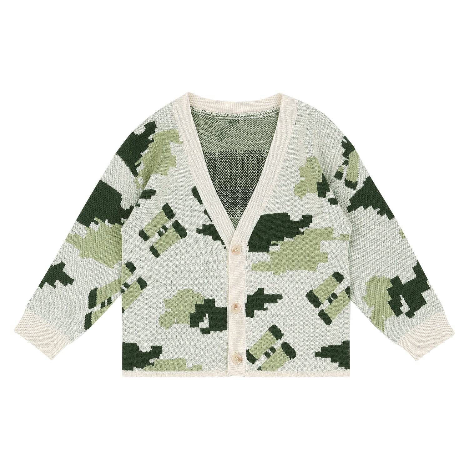 Forest Theme Knit Cardigan-Cardigan - Kids-ToTo Heros-ToTo Heros l Premium Children&#x27;s Clothing