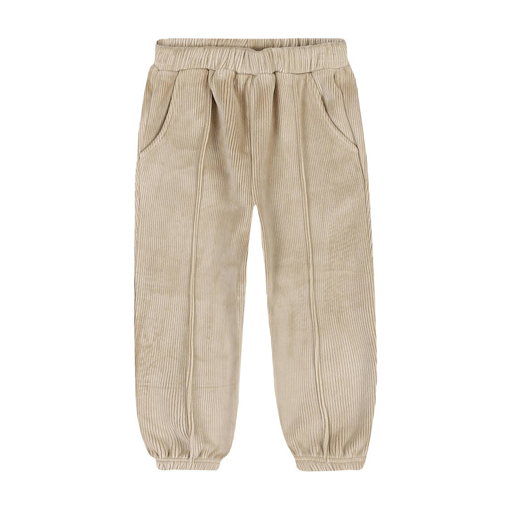 Frank Velvet Corduroy Jogger Pants-Pants - Kids-ToTo Heros-Beige-XXS-ToTo Heros l Premium Children&#x27;s Clothing