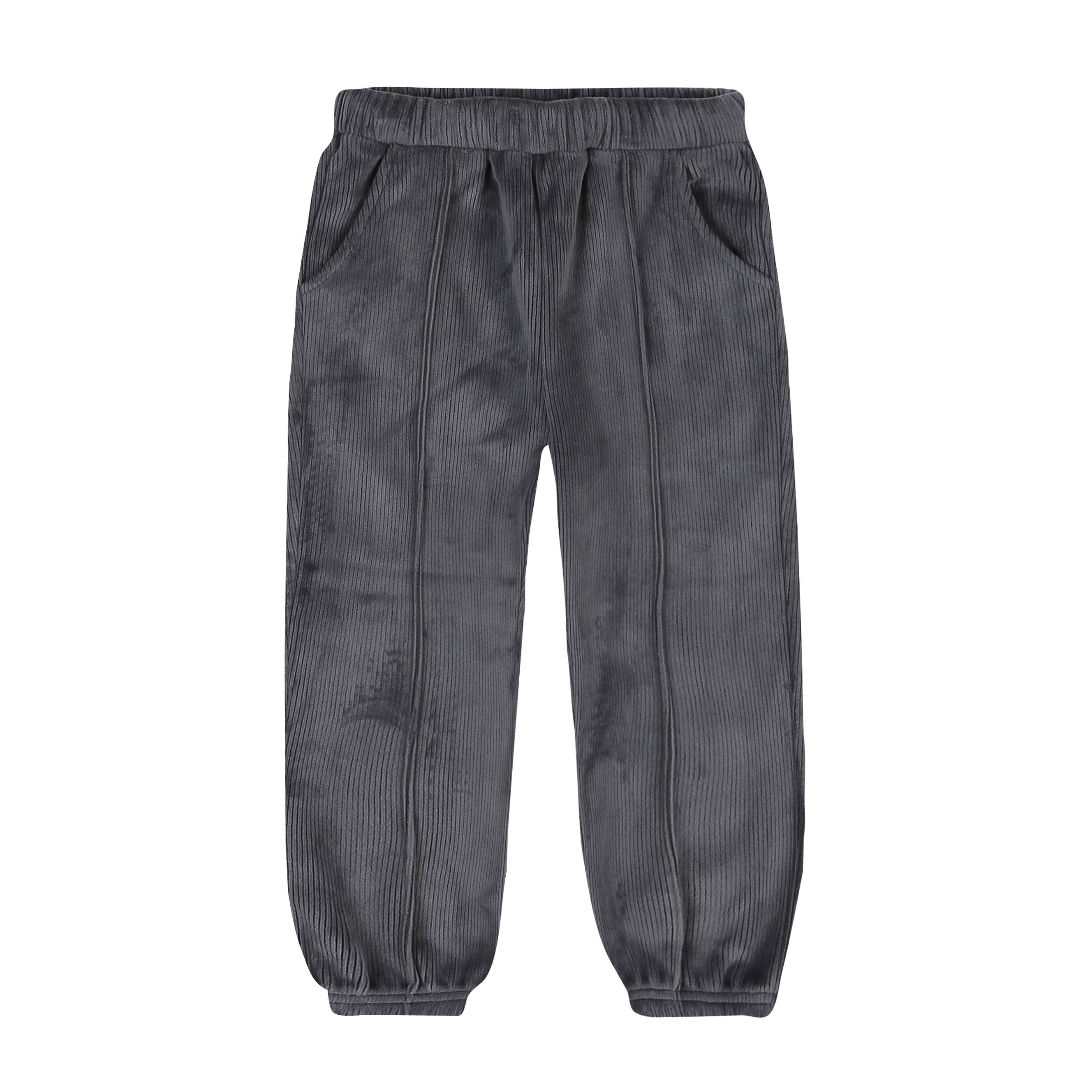 Frank Velvet Corduroy Jogger Pants-Pants - Kids-ToTo Heros-Dark Grey-XXS-ToTo Heros l Premium Children&#x27;s Clothing