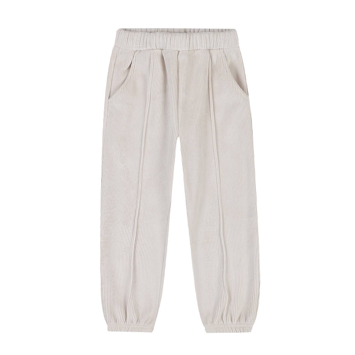 Frank Velvet Corduroy Jogger Pants-Pants - Kids-ToTo Heros-Ivory-XXS-ToTo Heros l Premium Children&#x27;s Clothing